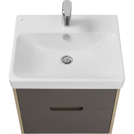 Тумба подвесная с раковиной Акватон Оливия 55 см 1A254201OLUG0, серый/дуб ойстер - фото 5