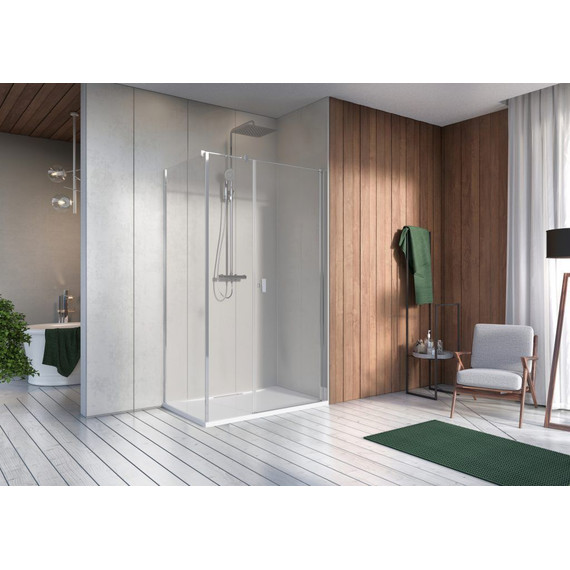 Душевое ограждение Radaway Nes 8 KDS I + S1 140x80 см R (стекло 8 мм), хром/прозрачное - фото 2