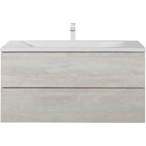 Тумба подвесная с раковиной Cezares MOLVENO-100-2C-SO-LB 100 см, Legno Bianco - фото 