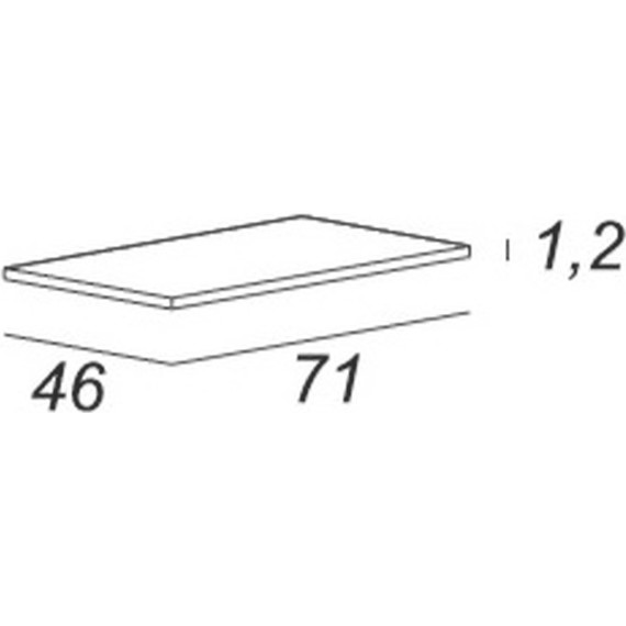 Столешница Cezares Bellagio 71 см 50185, белый - фото 2