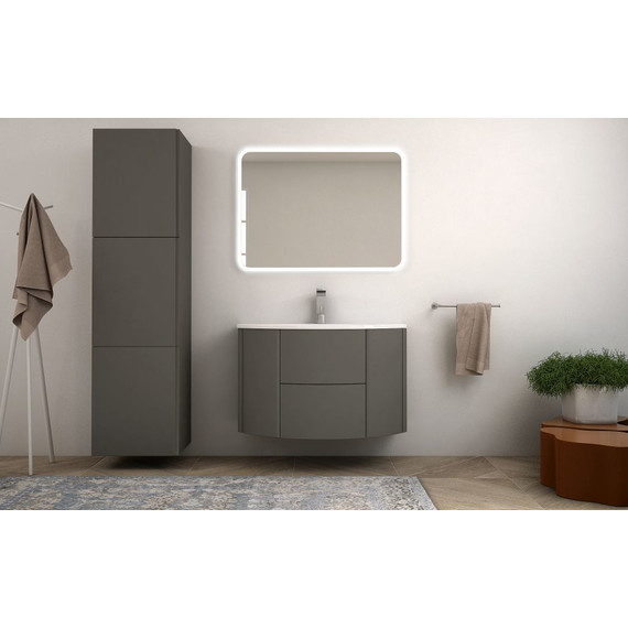 Тумба подвесная с раковиной Cezares Eden 90 см 55069, Grigio talpa opaco - фото 2