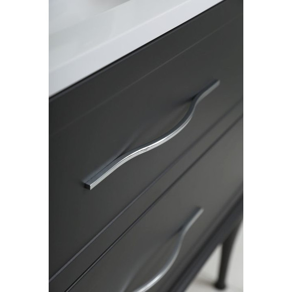 Тумба подвесная с раковиной Cezares Tiffany 60 см 54946, Nero grafite - фото 7