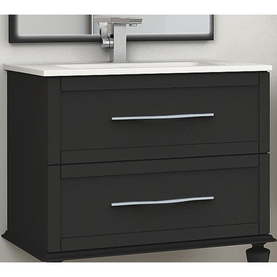 Тумба подвесная с раковиной Cezares Tiffany 75 см 54949, Nero grafite - фото 