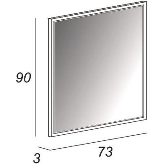 Зеркало Cezares Tiffany Led 73 см 45043, Bianco opaco - фото 5