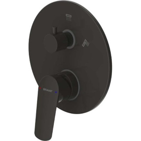 Смеситель для ванны Bravat Rhein PB8429564BW-2-ENG, черный матовый, Цвет производителя: чёрный матовый - фото 