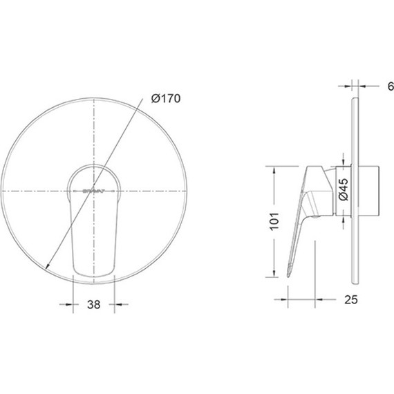 Смеситель для душа Bravat Rhein PB8429564BW-ENG, черный матовый, Цвет производителя: чёрный матовый - фото 2