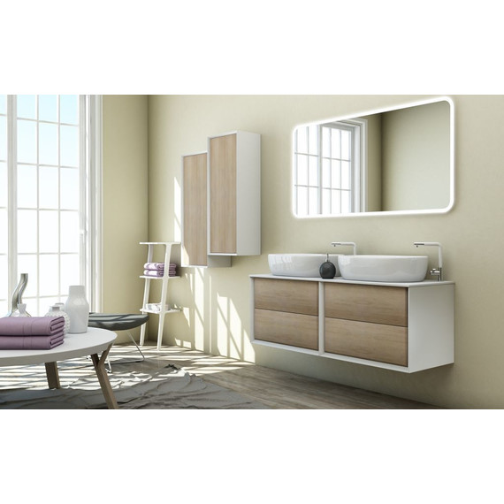 Шкаф подвесной Cezares Bellagio 40 см 54722, белый/Rovere tabacco - фото 7