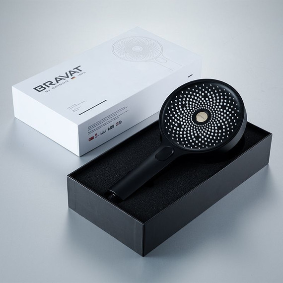 Ручной душ Bravat P70301BW-ENG, черный матовый - фото 4