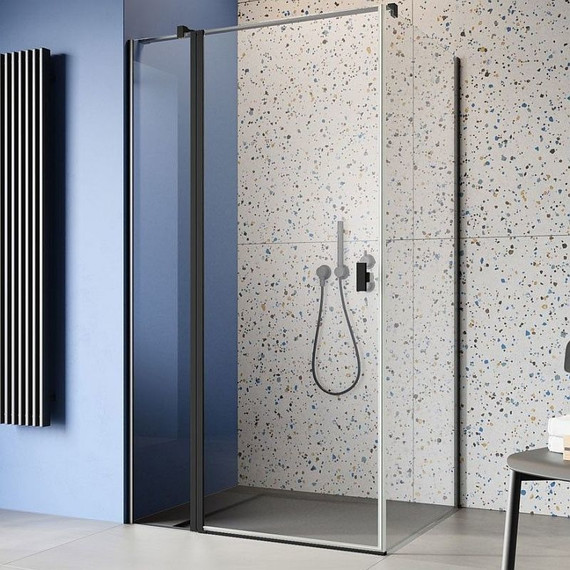 Душевое ограждение Radaway Nes 8 Black KDJ II 110x75 см L (стекло 8 мм), черный/прозрачное - фото 