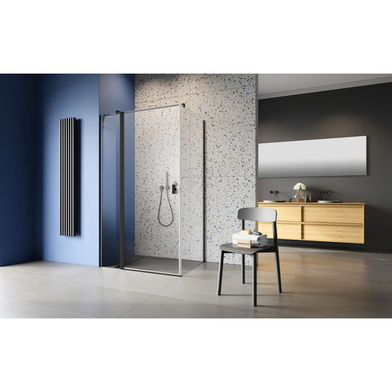 Душевое ограждение Radaway Nes 8 Black KDJ II 120x75 см L (стекло 8 мм), черный/прозрачное - фото 2