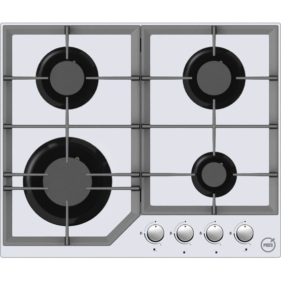 Газовая варочная поверхность MBS PG-611WH (белое стекло) - фото 