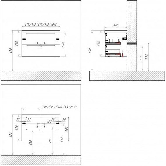 Тумба подвесная со столешницей BelBagno ETNA-1000-2C-SO-BL-P 100 см, Bianco Lucido/Bianco Opaco, Цвет фасада: Bianco Lucido - фото 4