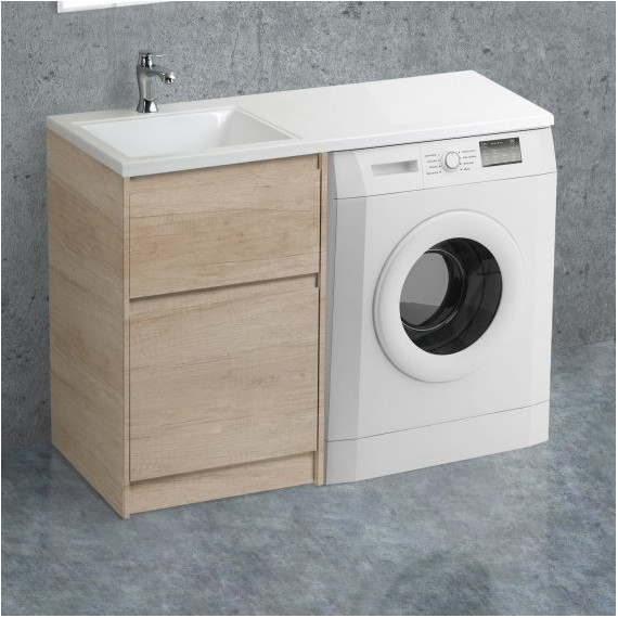 Тумба напольная с раковиной-столешницей BelBagno KRAFT-LVD-580/1200-2C-PIA-RNN 120 см L, Rovere Nebrasca Nature - фото 