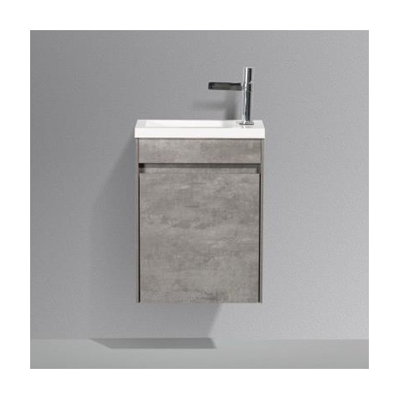 Тумба подвесная с раковиной BelBagno 46 см PIETRA MINI-460-1A-SO-SCM-R, цемент - фото 