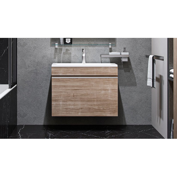 Тумба подвесная с раковиной Velvex Pulsus 70 см tpPUL.70-25, дуб сонома - фото 6