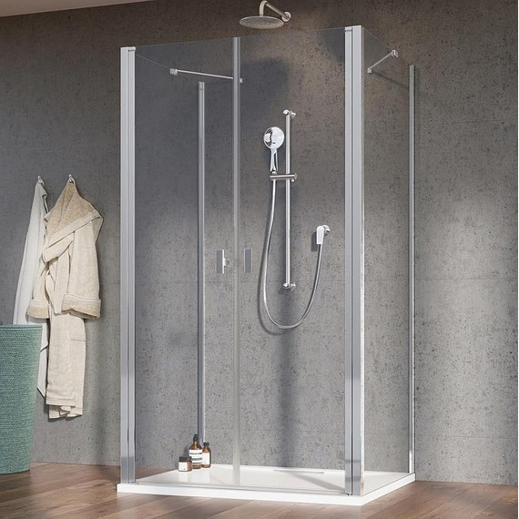 Душевое ограждение Radaway Nes 8 DWD+2S 120x75 см (стекло 8 мм), хром/прозрачное - фото 
