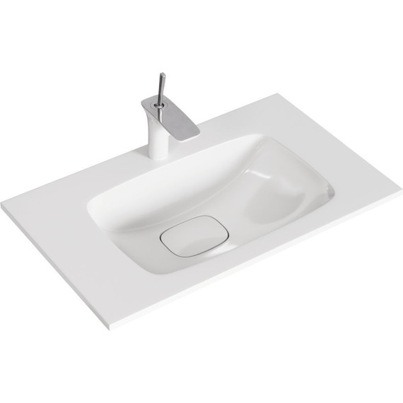 Тумба подвесная с раковиной Aqwella Accent 75 см ACC0175W, белый, Цвет фасада: белый - фото 7