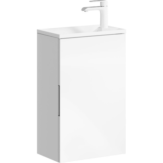 Тумба подвесная с раковиной Aqwella Accent 40 см ACC0104W, белый, Цвет фасада: белый - фото 