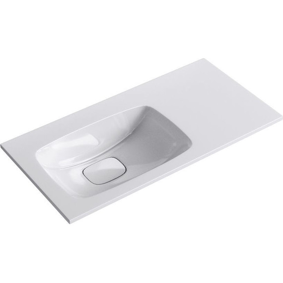 Тумба подвесная с раковиной Aqwella Accent 90 см ACC0109LW, белый, Цвет фасада: белый - фото 5