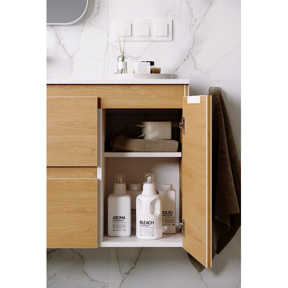 Тумба подвесная с раковиной Aqwella Accent 90 см ACC0109LDZ, дуб золотой, Цвет фасада: светлое дерево - фото 5