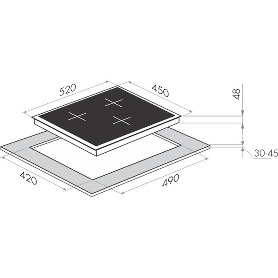 Индукционная варочная поверхность Maunfeld MVI45.3HZ.3BT-BK - фото 12