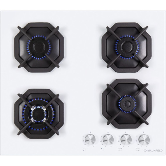 Газовая варочная поверхность Maunfeld EGHG.64.23CW\G (белое стекло) - фото 