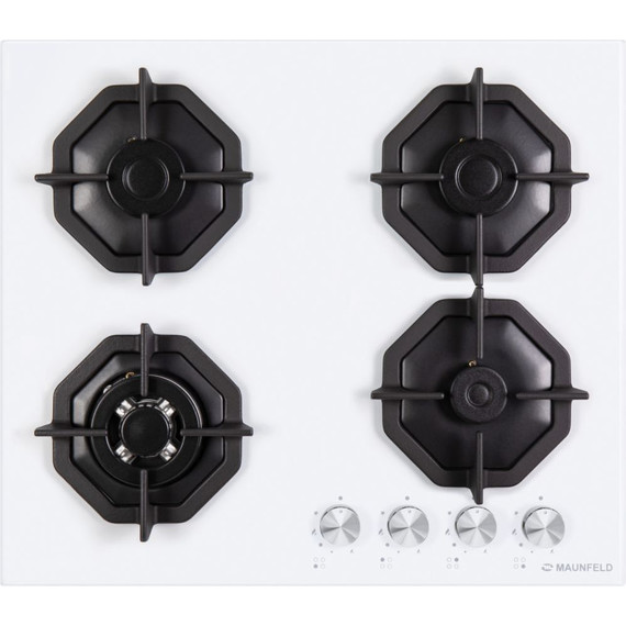 Газовая варочная поверхность Maunfeld EGHG.64.23CW\G (белое стекло) - фото 3