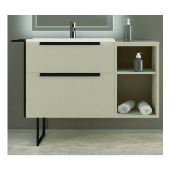 Тумба подвесная с раковиной Cezares Urban 75 см 55159, Spatolato bianco - фото 