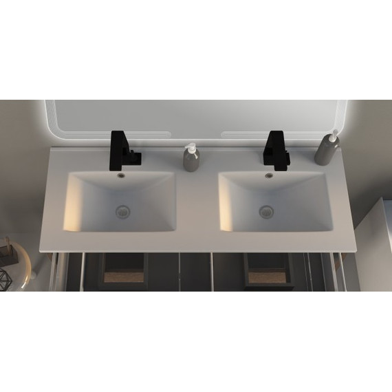 Тумба подвесная с раковиной Cezares Urban 120 см 55163, Grigio opaco - фото 3