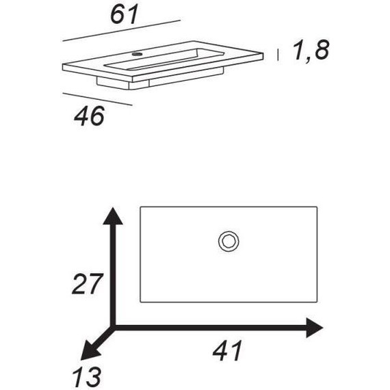 Тумба подвесная с раковиной Cezares Urban 60 см 55156, Spatolato bianco - фото 6