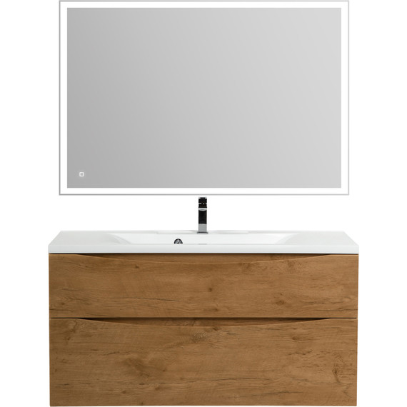 Тумба подвесная с раковиной BelBagno MARINO-H60-1200-2C-SO-RN-P 120 см, Rovere Nature - фото 2