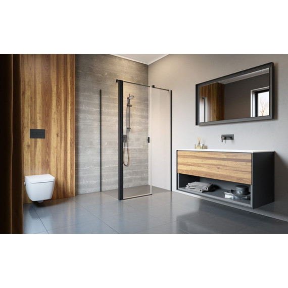 Душевое ограждение Radaway Nes 8 Black KDS II 120x75 см R (стекло 8 мм), черный/прозрачное - фото 2