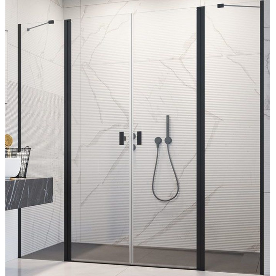 Душевая дверь Radaway Nes 8 Black DWD II 190 см W1 (стекло 8 мм), черный/прозрачное - фото 