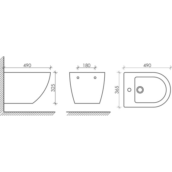 Биде подвесное Ceramicanova Metropol CN4003MB, черный матовый - фото 13