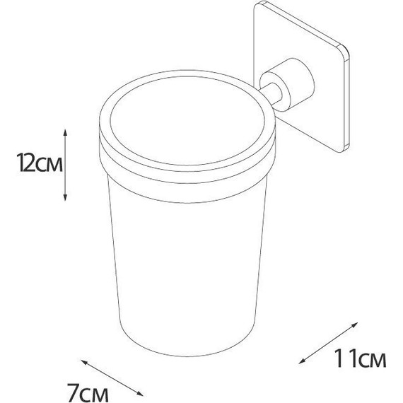 Стакан для зубных щеток Fixsen Round FX-92106 - фото 4