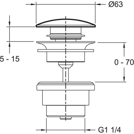 Донный клапан Jacob Delafon E30536-BCN, золото матовое - фото 2
