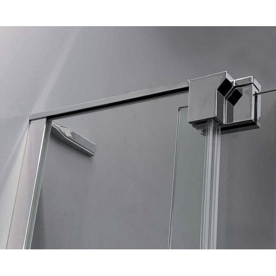 Душевое ограждение Cezares (90-100)x(90-100) см SLIDER-A-2-90/100-C-Cr (стекло 8 мм) хром/прозрачное - фото 5