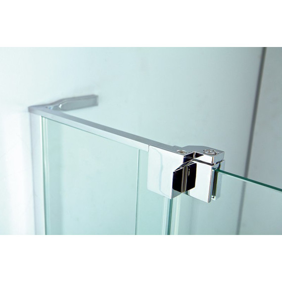 Душевое ограждение Cezares (100-110)x(100-110) см SLIDER-A-2-100/110-C-Cr (стекло 8 мм) хром/прозрачное - фото 4