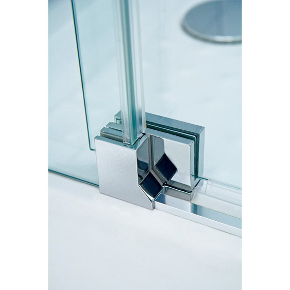 Душевое ограждение Cezares 70-80x80 см SLIDER-AH-1-80-70/80-C-Cr (стекло 8 мм) хром/прозрачное - фото 3