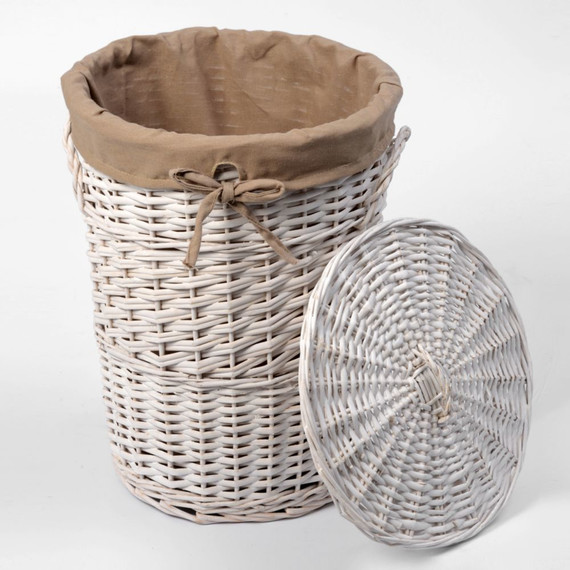 Корзина для белья WasserKraft Aller 45 см WB-106-L, цвет белый - фото 3