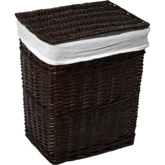 Корзина для белья WasserKraft Isar 41 см WB-130-M, цвет тёмно-коричневый - фото 