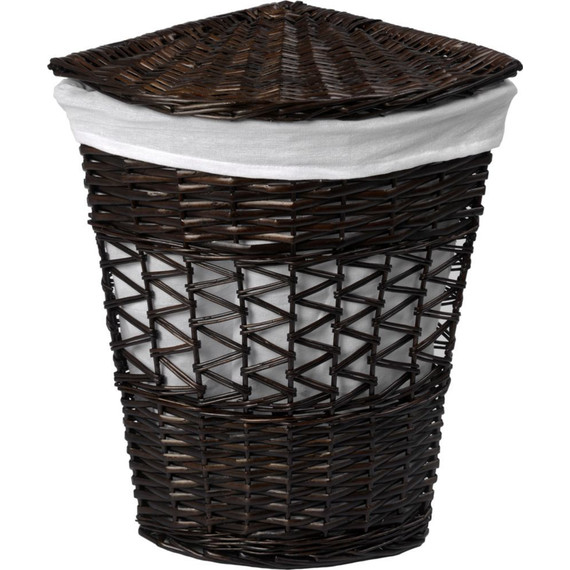 Корзина для белья WasserKraft Salm 33 см WB-270-M, цвет тёмно-коричневый - фото 