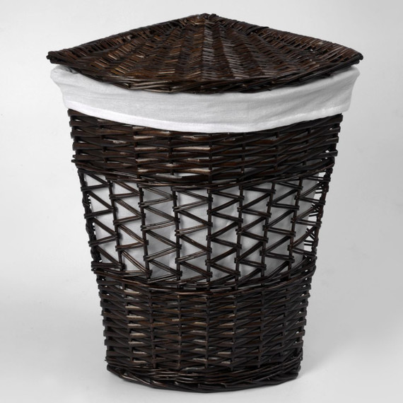 Корзина для белья WasserKraft Salm 41 см WB-270-L, цвет тёмно-коричневый - фото 2