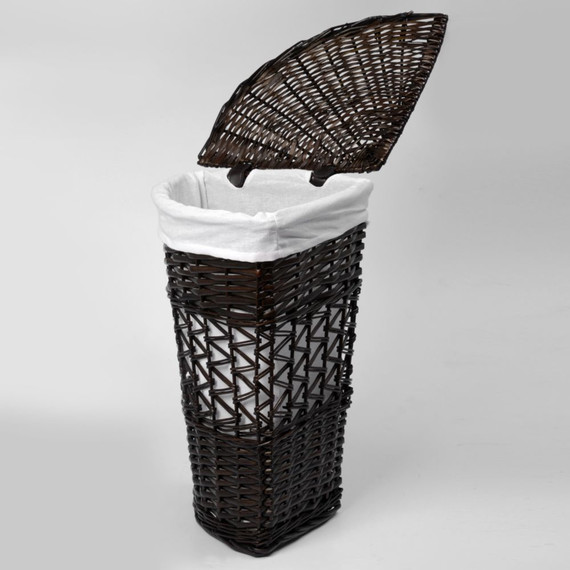 Корзина для белья WasserKraft Salm 33 см WB-270-M, цвет тёмно-коричневый - фото 4