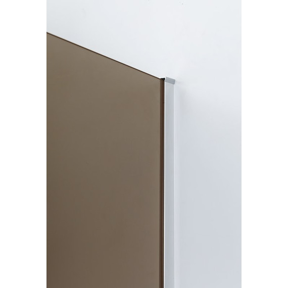 Душевое ограждение Cezares 100-110x90 см SLIDER-AH-1-90-100/110-BR-Cr (стекло 8 мм) хром/бронзовое - фото 2