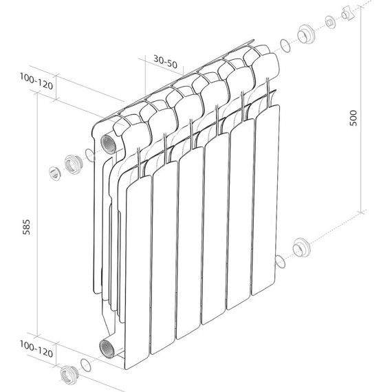 Радиатор Royal Thermo Indigo 2.0 500 320х580 мм (4 секции) - фото 6
