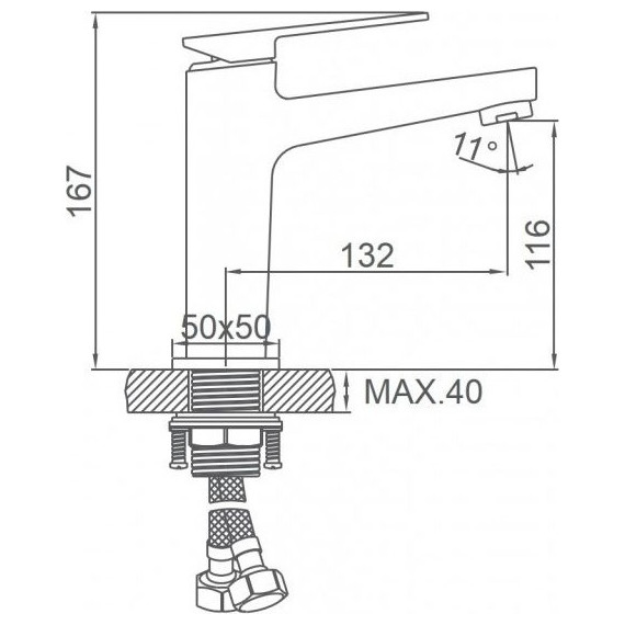 Смеситель для раковины Ledeme L1078 - фото 5