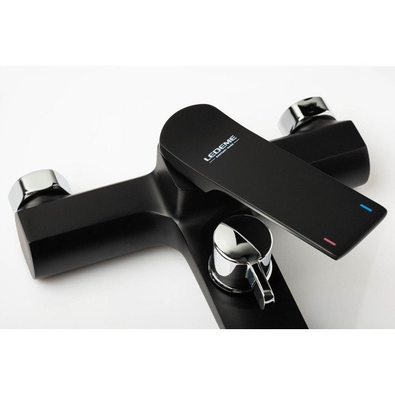 Смеситель для ванны Ledeme L3275B, черный - фото 3