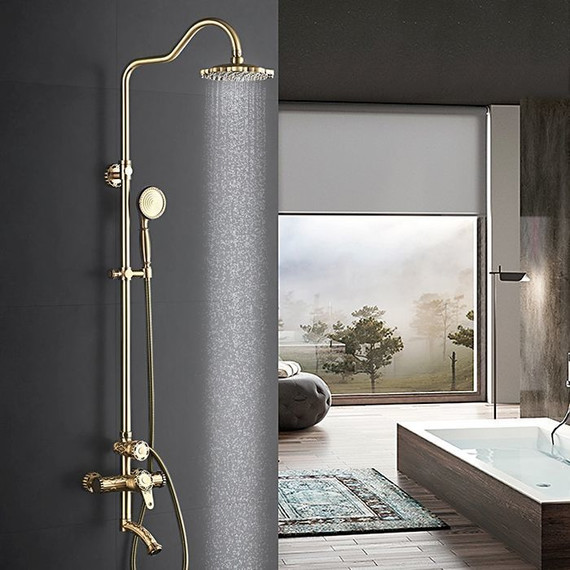 Душевая стойка Gerhans K19018, античная бронза - фото 3