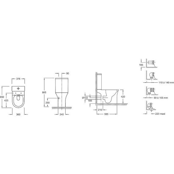 Унитаз-компакт Jacob Delafon Aleo Rimless UJAL102-0 - фото 4